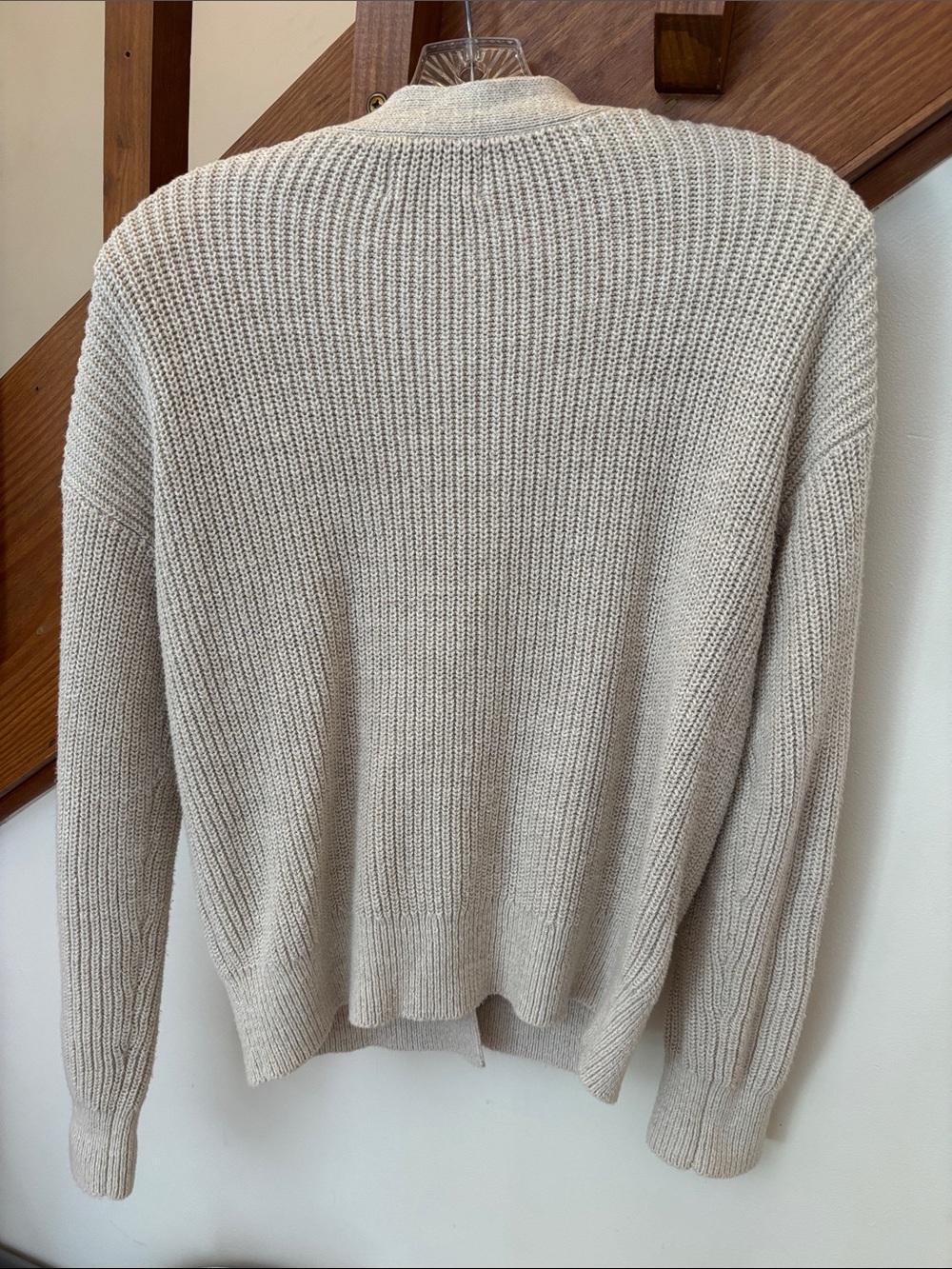 Old Navy Neutral Beige Ribbed Button-Front Cardigan - Picture 5 of 5